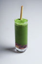 Ice Matcha Soda with Fruit