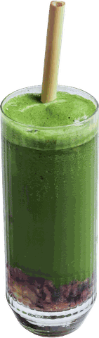 Ice Matcha Soda with Fruit